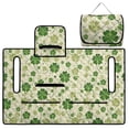 thumbnail image 4 of COEQINE Golf Cart Seat Towel Quilted Protective Cover with Carrying Handle, Universal Fit with 4 Front Pockets, Fits for Most 2 Seats Club Car St Patricks Day Decor, Elegant Green Clover, 4 of 8