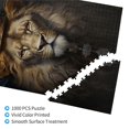 thumbnail image 3 of 1000 PCS Classic Lion King Jigsaw Puzzles 1000 Pieces,Whimsical Wooden Jigsaw Puzzle,Show The Aura Of A King,Featuring Retro And Beautiful Illustrations Depicting A Lion Wearing A Crown On Its Head, 3 of 6