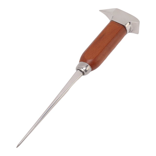 Portable Ice Pick, Effort Saving Multifunctional Durable Portable Ice Chipper Ergonomic Wooden Handle For Bartender