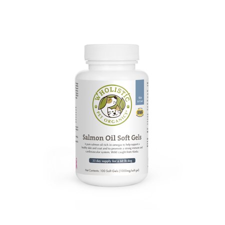 UPC: 0853674001299 | Wholistic Pet Organics Wild Salmon Oil 100 Capsules