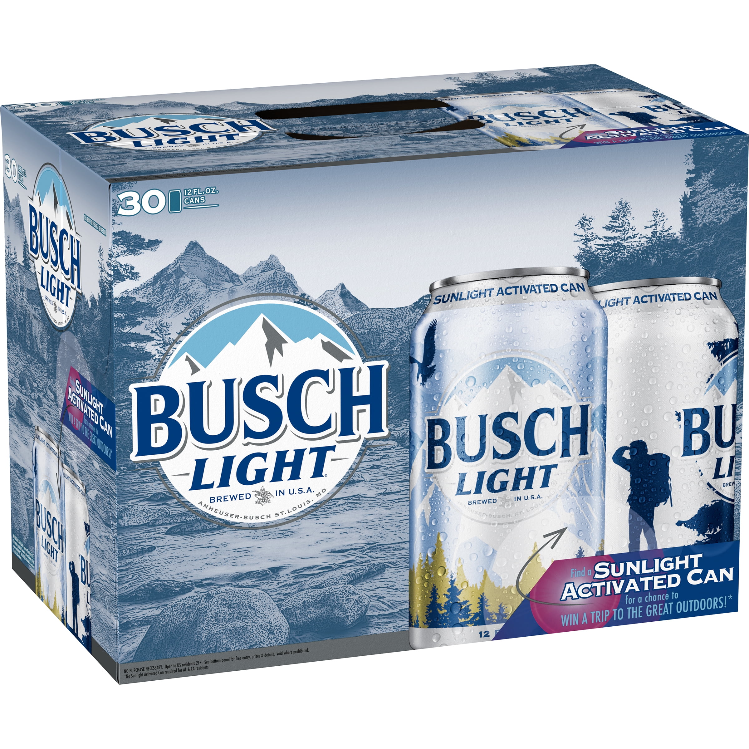 Busch Light Beer 30 Pack 12 Fl Oz Cans Walmart