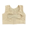 thumbnail image 2 of khonts,Women's Pull up Front Hook Closure Shapewear Retraction Accessory Mastoid Chest Corest Support Humpback Correction External Vest Tops Beige XXL, 2 of 7