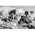 thumbnail image 2 of Remington, Frederic 24x17 Gold Ornate Wood Framed with Double Matting Museum Art Print Titled - Prospectors Making Frying-Pan Bread, 2 of 4