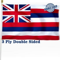 Hawaii State Flag 3x5 ft, 3 Ply Double Sided Durable Polyester HI Hawaiian Flag with Vibrant Print/4 Rows Hemming/Brass Grommets