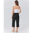 thumbnail image 4 of Ekouaer Womens Pajamas Pants Capri Pj Bottoms with Pockets Comfy Drawstring Printed Lounge Soft Sleep Pants, 4 of 5