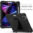 thumbnail image 4 of XYX Case for iPad Pro 11 inch (4th/3rd/2nd/1st Gen), Dual Layer Slim Heavy Shockproof Rugged Protective Cover Case with Kickstand (Black), 4 of 7