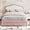 Pink and White, variant on FULL Upholstered LED Bed Frame with Storage Drawers, Cute Boys Bed with Adjustable Lotus Headboard, Faux Leather Platform Bed Frame, Wooden Slats Support, No Box Spring Needed, Pink/White