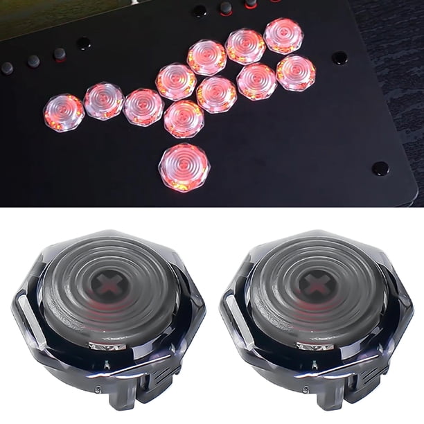 Botones Hebilla Cristal Tapa Tecla Mecánica Reutilizable para Controlador HITBOX Arcade