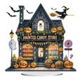 thumbnail image 1 of 5D DIY Art Decoraciones Mesa Kits Adornos Kit Acrílico Reactivo Bruja Halloween para Oficina en El, 1 of 9