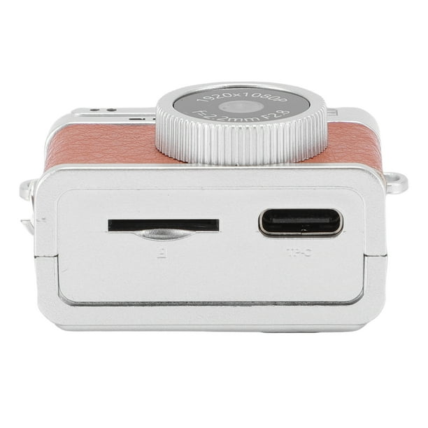 Mini Cámara De Llavero, 1080p Pequeña Cámara Retro Para Video De Video Vlog, Incorporado En 4 Filtros, Pantalla HD De 0.96", 128 GB Ampliable