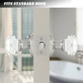 thumbnail image 3 of Knobelite Hardware (1 Pack) Diamond Crystal Door Knobs, Keyless Knobs Privacy Function for Bed and Bath Doors, Classic Round Glass Door Lock Satin Nickel,Perfect for Replacing Broken Antique Lock, 3 of 7