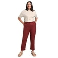 thumbnail image 2 of Brown - Plus Size Pants - Alia, 2 of 5
