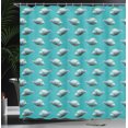 thumbnail image 4 of Ambesonne Teal Shower Curtain, Fish Nautical Animal Art, 69"Wx70"L, Teal, 4 of 5