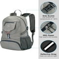 thumbnail image 4 of WATERFLY Unisex 20L Small Foldable Packable Travel Hiking Backpacks Daypack,Light Gray, 4 of 7