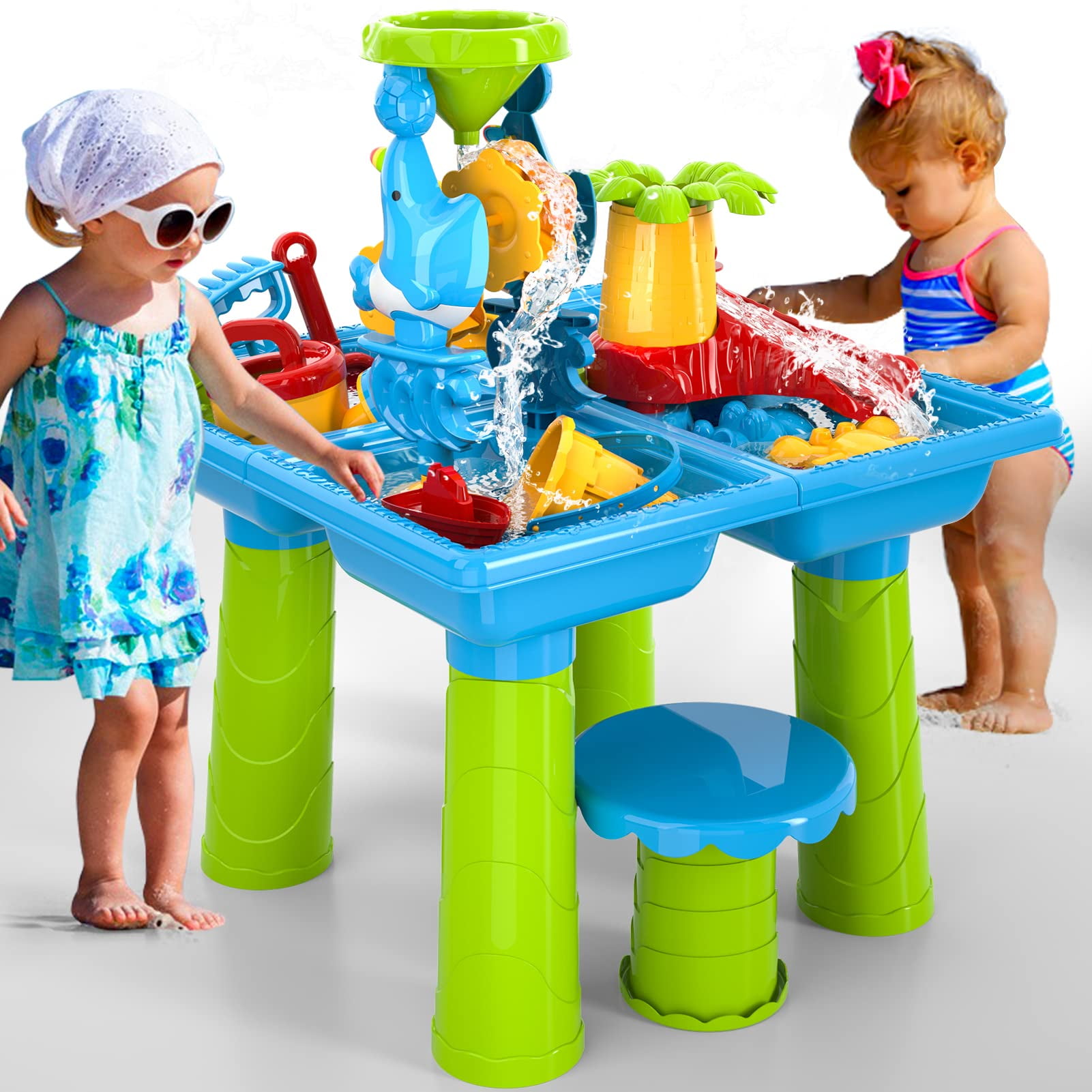 Bennol Kids Sand and Water Table for Toddlers, 4 i