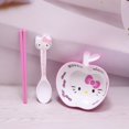 thumbnail image 1 of Juego de cubiertos Kawaii Hello Kitty para niños, vajilla de Anime Sanrio, tazón, bandeja de frutas, plato de cena, tazón de arroz de alimentación para bebés, regalo para niños, 1 of 4