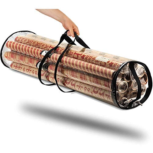 Christmas Wrapping Paper Storage Bag Fits 14 to 20 Standard Rolls Upto 40" Slim Design