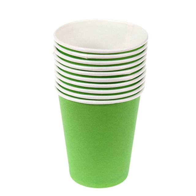 MasteelfCA 100pcs Colorful Disposable DIY Paper Cups Thicken Children Handcraft Art Material (Grass Green)