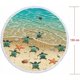 thumbnail image 5 of Toalla de playa redonda de microfibra de estilo oriental de lujo, de secado rápido, muy suave, sin arena, con diseño abstracto con patrón jaspeado para manta de piscina, 5 of 5