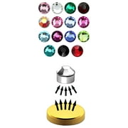 Body Accentz Magnetic Stud, Clear Cubic Zirconia & Stainless Steel Fake Nose Ring