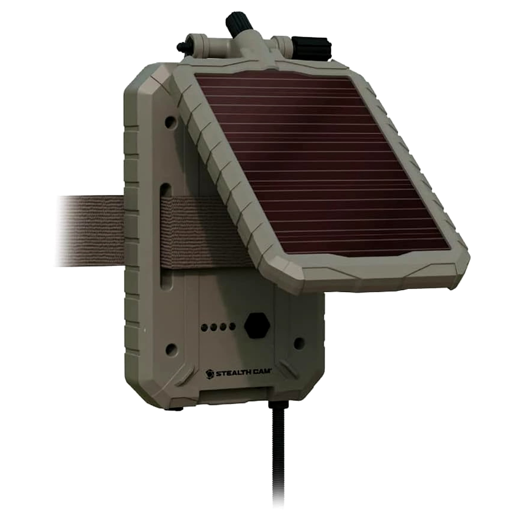 Stealth Cam Solar Battery Pack, 5,000 mAh Li-ion, 12V Solar Panel, Trail Camera Accessory, 10.95"