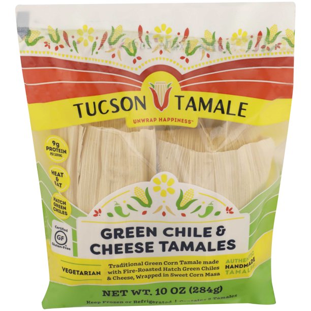 Tucson Tamale Green Chile and Cheese Tamales, 10 Ounce 6 per case