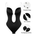 thumbnail image 4 of FITVALEN Women's Deep V Backless U Plunge Bodysuit Adjustable Straps Thong Full Body Shapewear Underwear, 4 of 5