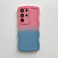 thumbnail image 7 of Stylish Phone Case for Samsung Galaxy Note 20, Gradient Color Design Wave Frame Cover Shockproof Anti-Scratch Drop Protective Slim Fit Bumper Case for Girls Women, Pink, 7 of 7