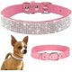 thumbnail image 1 of Collar de rosas para perros y gatos pequeños - Collar para perros con brillantes diamantes de imitación - Collar suave y ajustable para gatos (Talla S), 1 of 5