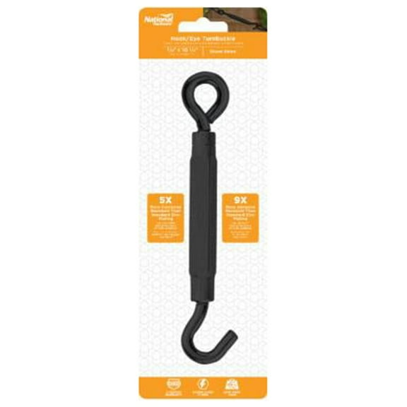National Hardware N820-115 Hook/Eye Turnbuckle, 3/8 x 10-1/2 In. - Quantity 10