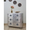 thumbnail image 3 of NauticalMart Aviator 3 Drawer Chest - Aluminium Home Office Living Room Furniture, 3 of 7