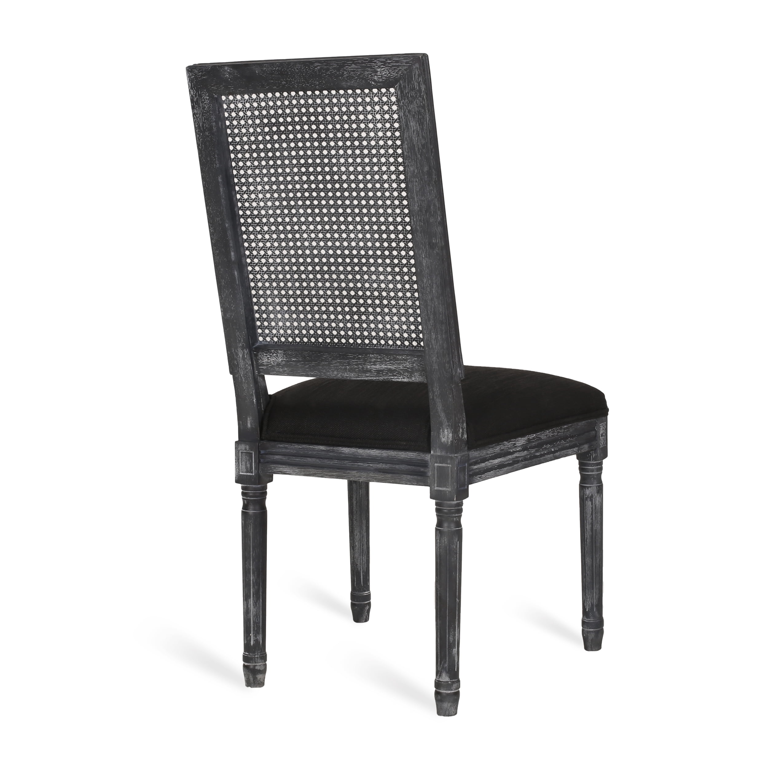 Noble House Beckstrom Indoor Wood Dining Chair, Set of 4, Black, Gray