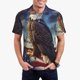 thumbnail image 1 of Fotbe Night Sky Bald Eagle Camiseta Polo de Golf para Hombre con Estampado – Camisa Deportiva Transpirable con Cuello Abotonado-Small, 1 of 6