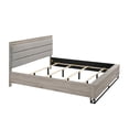 thumbnail image 2 of Roundhill Furniture 3-Piece Bedroom Set, King Size Panel Bed and Two Nightstands, Weathered Gray, 2 of 14