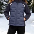 thumbnail image 2 of Teylalorva Girls Outerwear (2-15) Winter Zip Up Jacket Long Sleeve Solid Color Warm Coat With Pockets Casual For Kids Navy Size 5T, 2 of 9