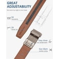 thumbnail image 3 of Mens Belt Leather Ratchet Belt For Men Dress and Casual with Adjustable Buckle, Trim to Fit, 3 of 8