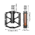 thumbnail image 2 of Moonsky Bike Pedals 9/16 Inch - Non-Slip Bicycle Pedals with Reflectors - 3 Sealed Bearings MTB Pedals Wide Platform Pedals for Mountain Bike, Road Bike Pedals-Gold, 2 of 2