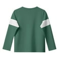 thumbnail image 4 of Kids T Shirt Long Sleeve Tees for Crewneck T-Shirts Fall Tops Tees Cotton Kids Sweatshirt Boys Size Green Clothes 4-5 Years, 4 of 4