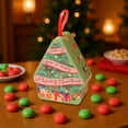 thumbnail image 4 of Christmas Themed Tin Box Cookie Candy Storage Gift Empty Box Green Red White Holiday Decor Seasonal Storage Container Multipurpose Organizer, 4 of 5