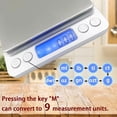 thumbnail image 3 of Digital Scale 500g*0.01g Kitchen Scale High Precision Food Scale Multifunctional Stainless Steel Pocket Scale with Back-Lit LCD Display Tare and Functions, 3 of 7