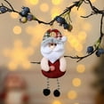 thumbnail image 4 of Navidad hecha a mano Santa Claus muñeco de nieve ciervo árbol de Navidad adornos colgantes muñecos de peluche colgantes para decoración navideña, 4 of 4