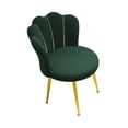 thumbnail image 2 of Silla de tocador con asiento tapizado, cómoda silla de comedor con patas de Metal para cafetería, dormitorio, vestidor Verde, 2 of 9