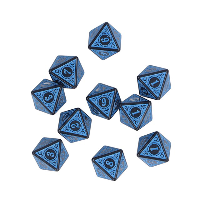 Juego de dados, juego de dados poliédricos de 10 piezas, juego de mesa de dados poliédricos, calidad en la que puede confiar