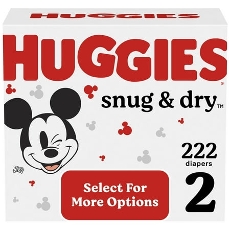 Huggies Snug & Dry Baby Diapers  Size 2  222 Ct (Select for More Options)