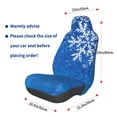 thumbnail image 3 of Wukai Blue Christmas With Snowflakes Full Set Car Seat Covers with Soft Padding Universal Auto Front Seats Protector and Cushion Mat, 3 of 5