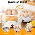 thumbnail image 5 of cisilov Electric Egg Cooker for Hard Boiled Eggs, Poacher Eggs, Omelet Maker & Vegetable Steamer, 14 Egg Double-Tier, Auto Shut Off Boiled Egg Maker, White, 5 of 7