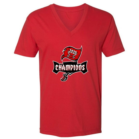 MENS V NECK Buccaneers Super Bowl LV 55 Champions T-Shirt 2XL