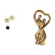 thumbnail image 5 of Estatua de pareja con hojas, figura decorativa, escultura, obra de arte, cerámica, hierro y madera, diseño moderno y minimalista, ideal para el hogar,, 5 of 8