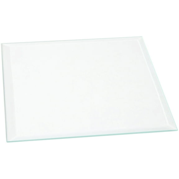 Plymor 5" Square, 3mm Thick Beveled Clear Glass, Pack of 2