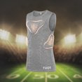 thumbnail image 3 of TUOYR Youth Padded Compression Shirt Chest Rib Protector Pad Football Vest for Football Baseball, 3 of 8